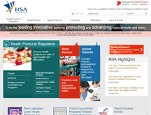 Tablet Screenshot of hsa.gov.sg
